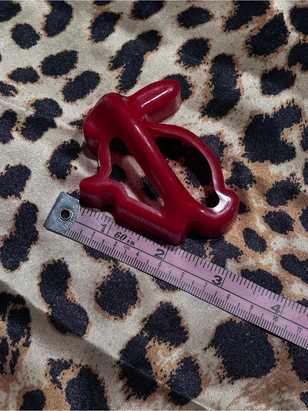 Red Bunny Plastic Cookie Cutter with Handle